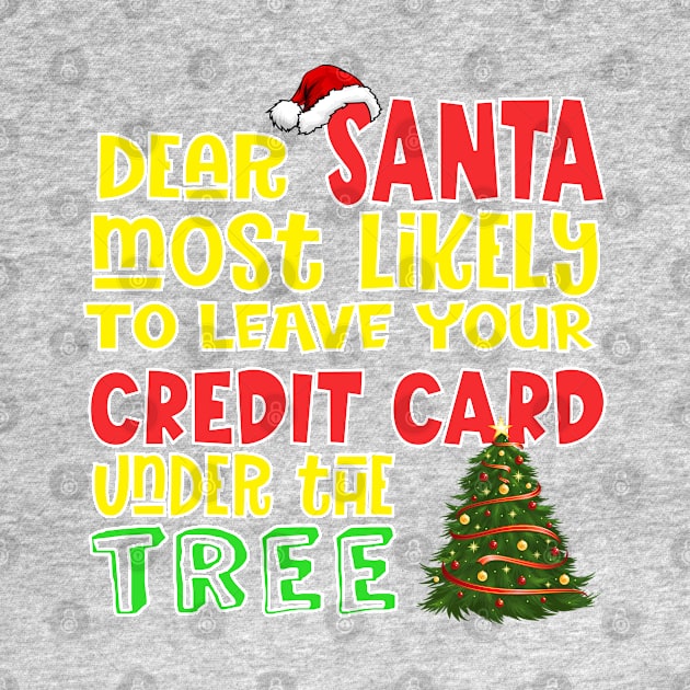 Dear Santa,most likely to leave your credit card under the tree by ShopiLike